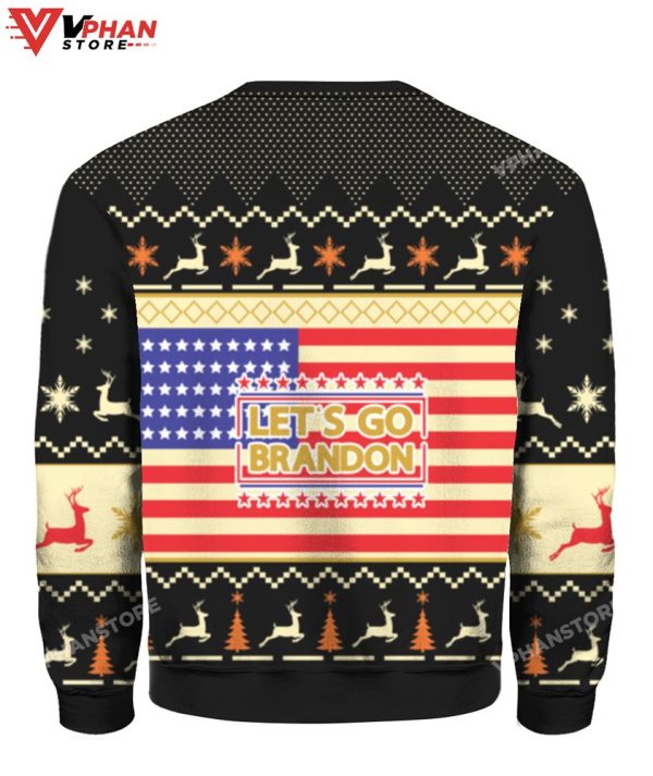 Lets Go Brandon Christmas Sweater, Vintage Retro Gift