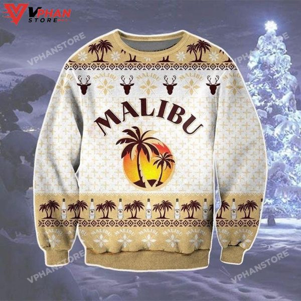 Malibu Sunset Xmas Gift Ugly Christmas Sweater