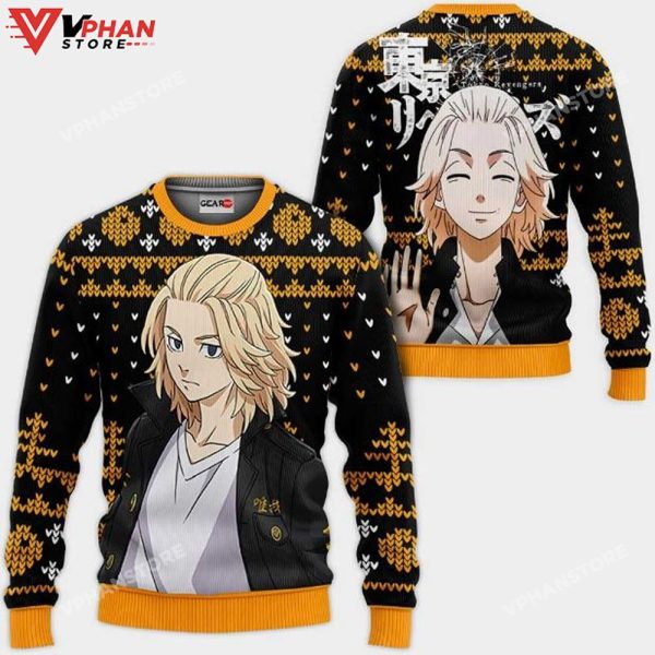 Manjirou Sano Mikey Anime Tokyo Revengers Xmas Ugly Christmas Sweater