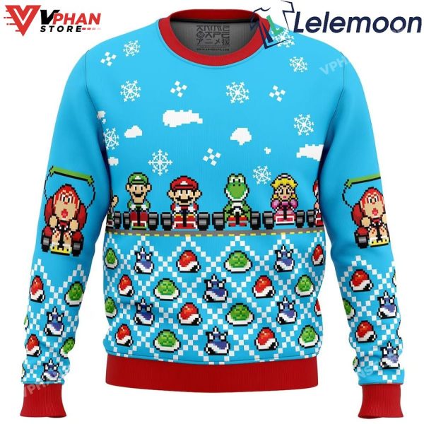 Mario Kart Ugly Christmas Sweater, Cute Funny Christmas Gift