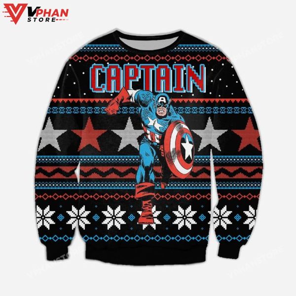 Marvel Captain America Xmas Ugly Christmas Sweater