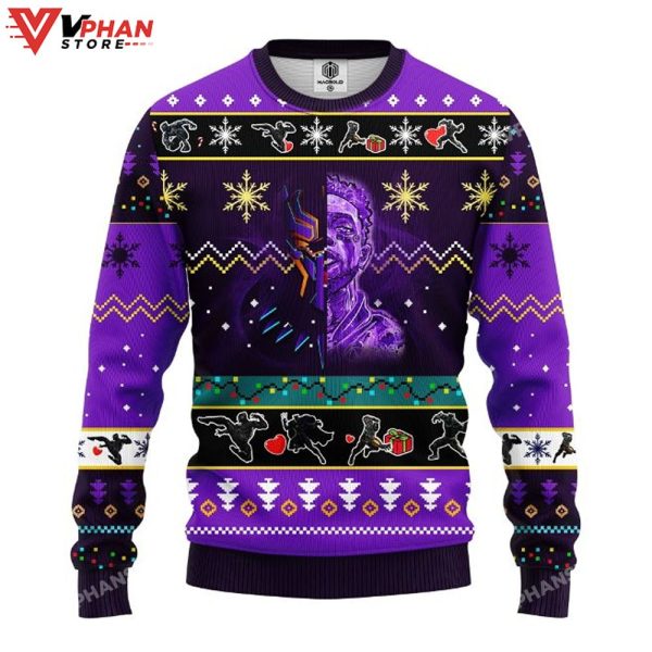 Marvel Comics Merry Xmas Black Panter Ugly Christmas Sweater