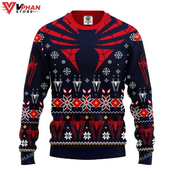 Marvel Comics Spiderman Logo Ugly Christmas Sweater