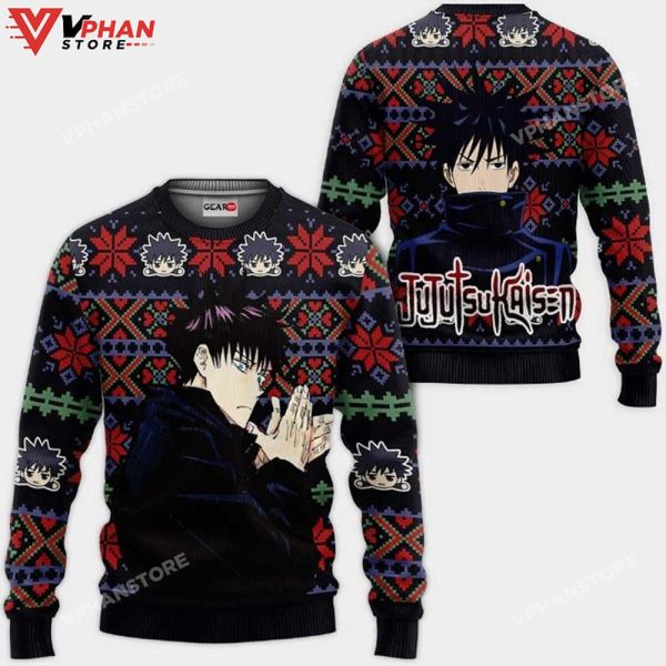 Megumi Fushiguro Anime Jujutsu Kaisen Xmas Ugly Christmas Sweater