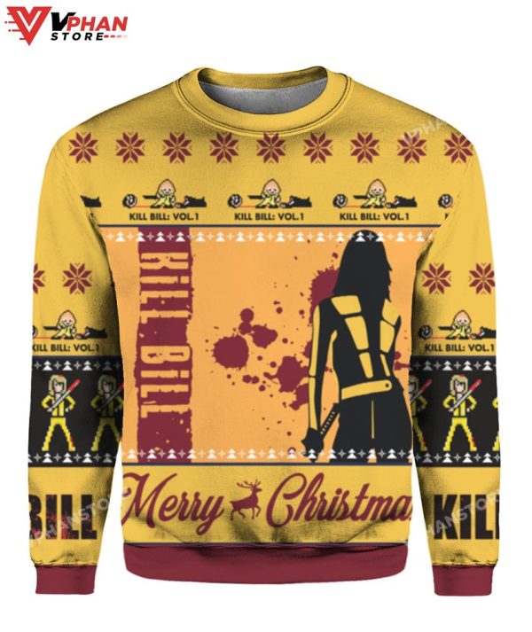 Merry Christmas Kill Bill Ugly Sweater, Horror Scary Gift