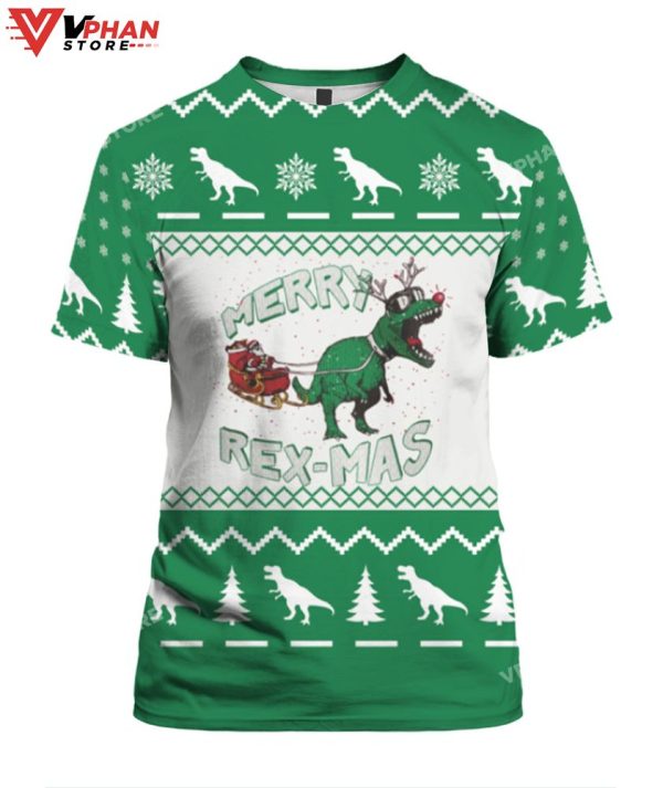 Merry Rex Mas Christmas Sweater, Funny Cute Gift