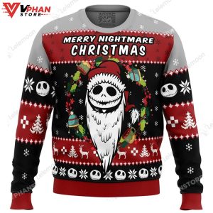 Merry The Nightmare Before Christmas Ugly Sweater 1