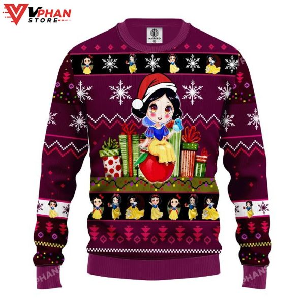 Merry Xmas Snow White Cartoon Ugly Christmas Sweater