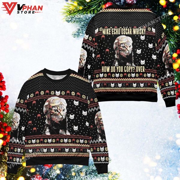 Mike Oche Oscar Whisky Christmas Sweater, Horror Retro Sweater