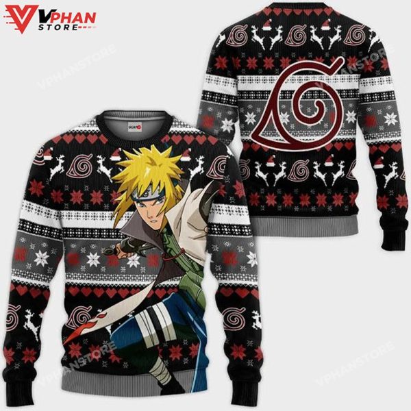 Minato Namikaze Anime Ugly Christmas Knitted Sweater