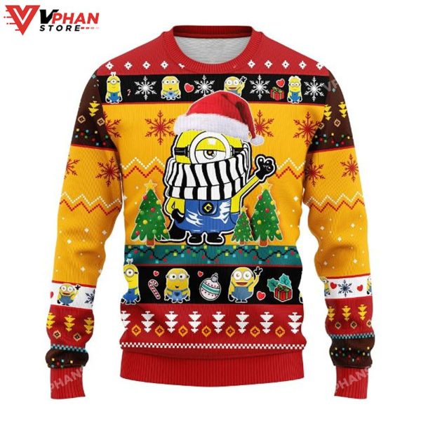 Minions Wool Knitted Sweater Merry Christmas Ugly Sweatshirt