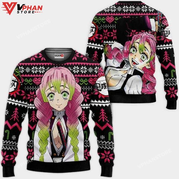 Mitsuri Kanroji Anime Kimetsu Xmas Ugly Christmas Sweater