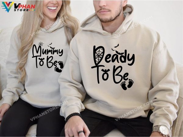 Mommy To Be Daddy To Be Funny Pregnancy Announcement Couples Halloween Shirts