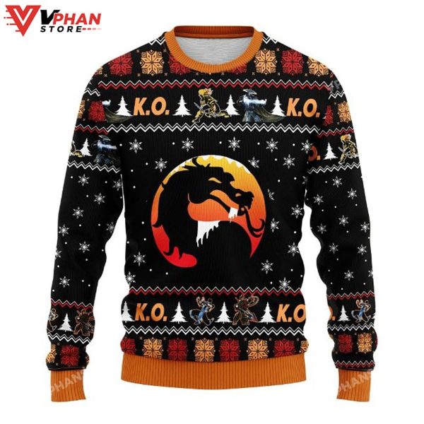 Mortal Kombat Ugly Sweater Xmas Wool Knitted Sweatshirt