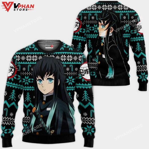 Muichiro Anime Kimetsu Xmas Ugly Christmas Sweater