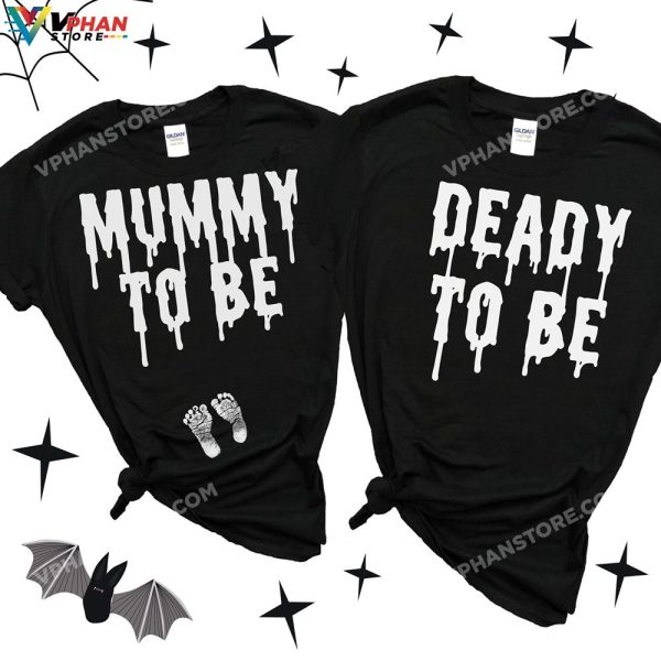 Mummy To Be Gender Reveal Halloween Pregnancy Announcement Shirt Pregnant Couples Costumes