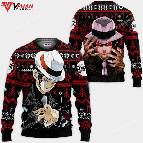 Muzan Kibutsuji Anime Kimetsu Xmas Ugly Christmas Sweater