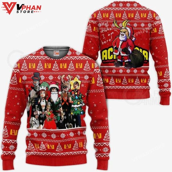 My Hero Academia Santa Anime Ugly Christmas Sweater