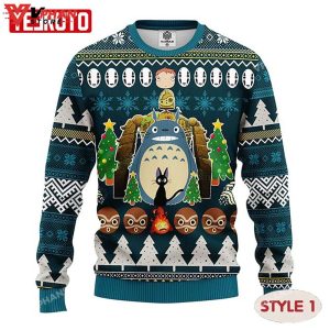 My Neighbor Is Totoro Anime Christmas Ugly Wool Knitted Sweater Multiple Styles 1