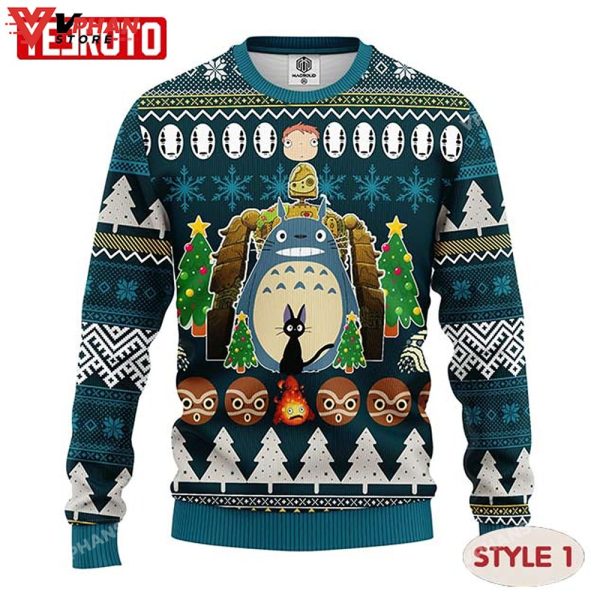 My Neighbor Is Totoro Anime Christmas Ugly Sweater