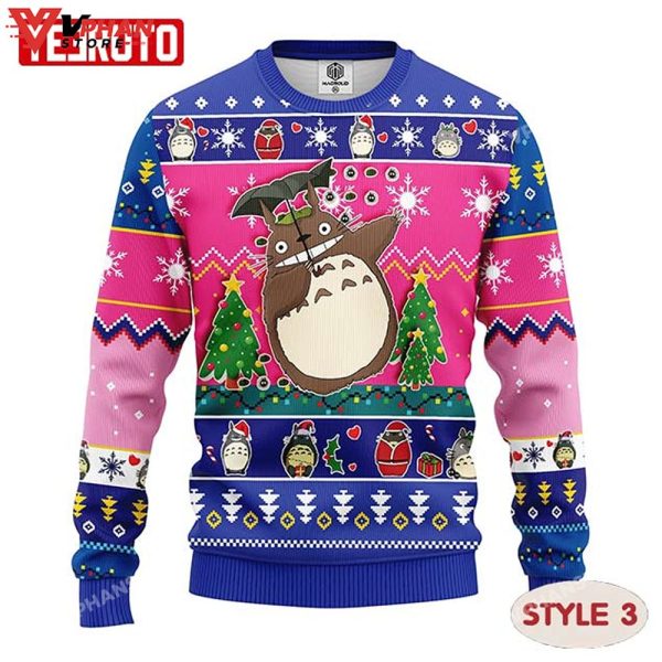 My Neighbor Is Totoro Anime Christmas Ugly Sweater