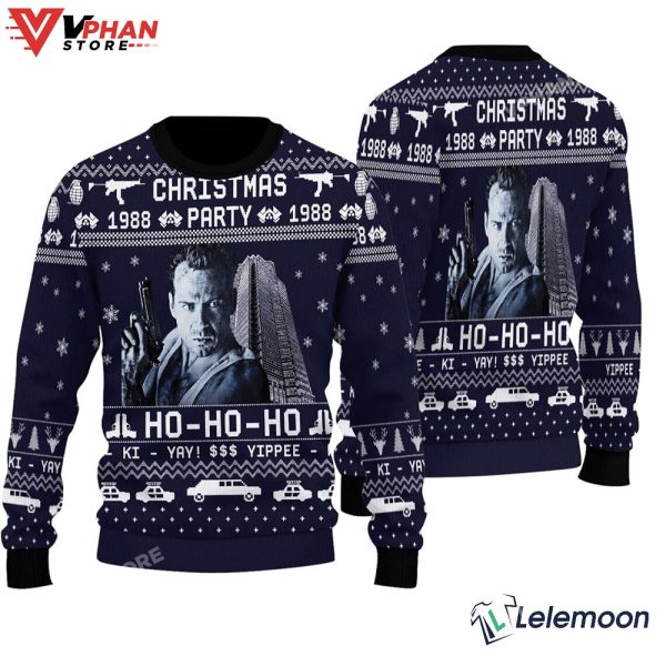 Nakatomi Plaza Ho Ho Ho Ki Yay Christmas Sweater