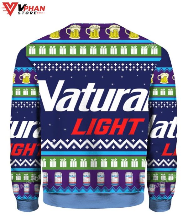 Natural Light 3D Christmas Sweater, Retro Basic Gift