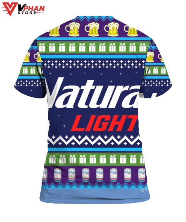 Natural Light 3D Christmas Sweater, Retro Basic Gift