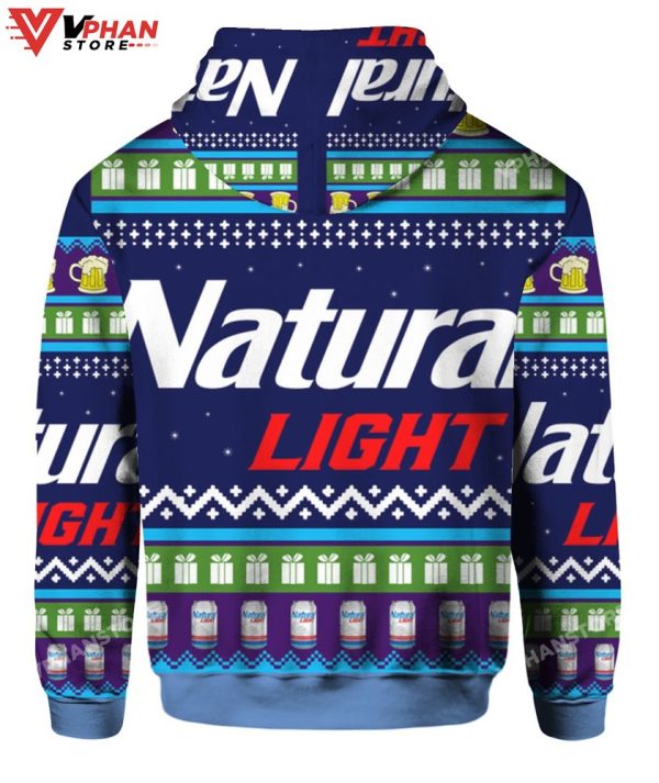 Natural Light 3D Christmas Sweater, Retro Basic Gift