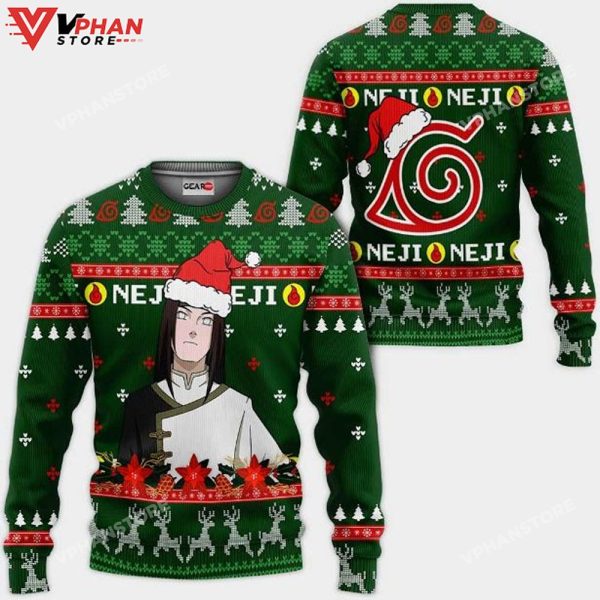 Neji Hyuga Nrt Anime Xmas Ugly Christmas Sweater