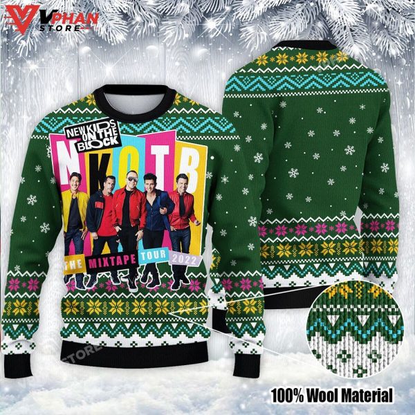 New Kids On The Block Mix Tape Tour 2023 Ugly Christmas Sweater