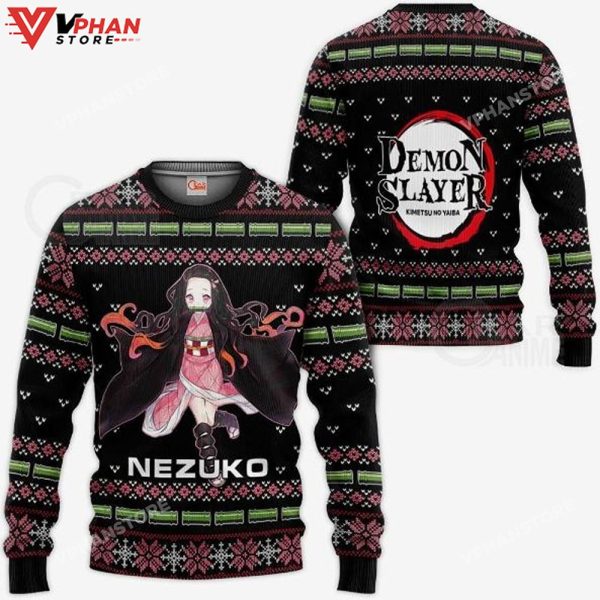 Nezuko Kamado Kimetsu Anime Ugly Christmas Sweater