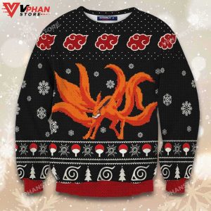 Nine Tailed Fox Kurama Wool Knitted Sweater Christmas Naruto 3D Sweater 1