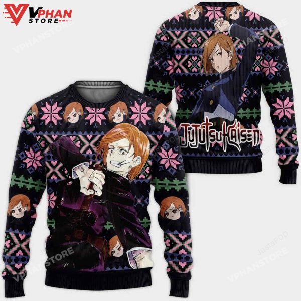 Nobara Kugisaki Anime Manga Jujutsu Kaisen Christmas Ugly Sweater