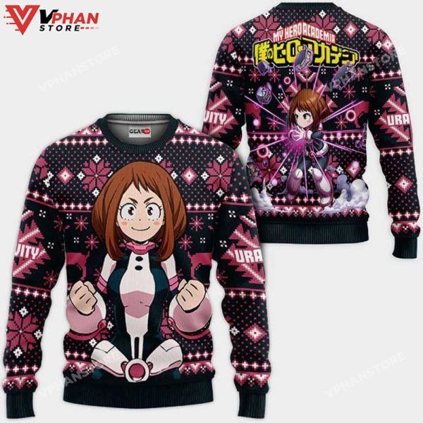 Ochaco Uraraka Anime My Hero Academia Ugly Christmas Sweater