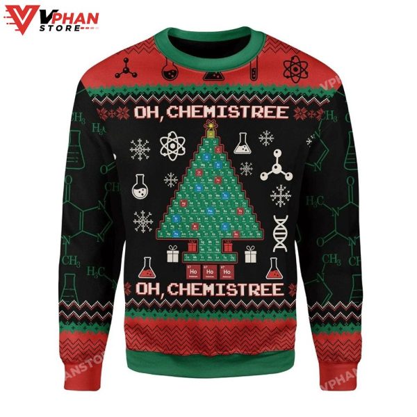 Oh Chemis Tree Ugly Christmas Sweater All Over Printed