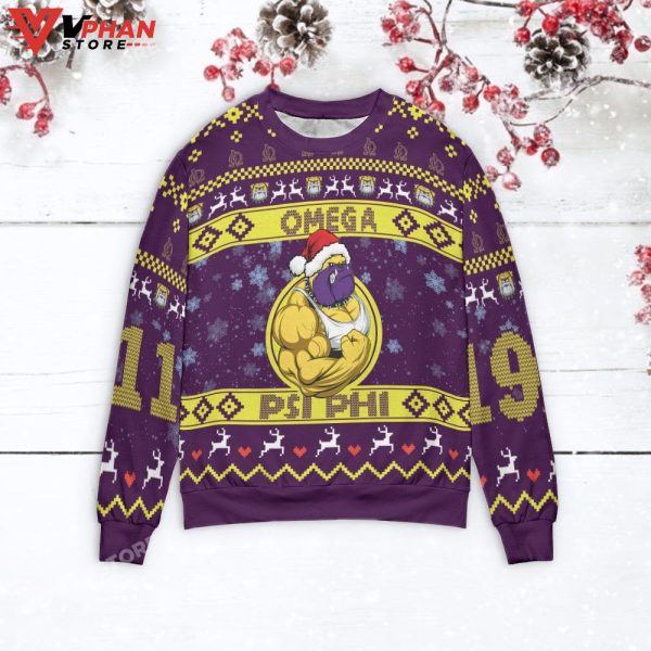 Omega Psi Phi Christmas Sweater, Vintage Christmas Gift