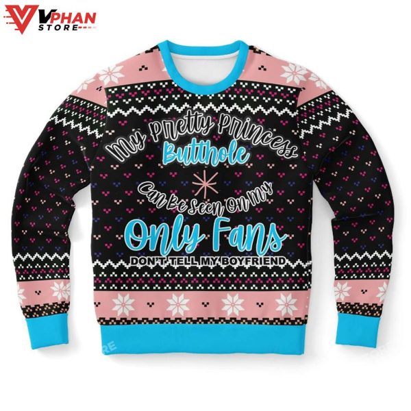 Onlyfans Princess Funny Christmas Sweater All Over Printed