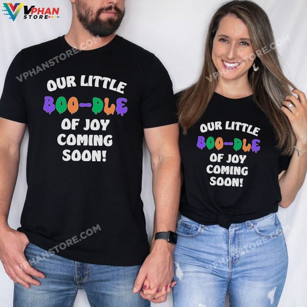 Our Little Boo-Dle Of Joy Coming Soon Halloween Pregnancy Announcement Couples Costumes Maternity Reveal Gift