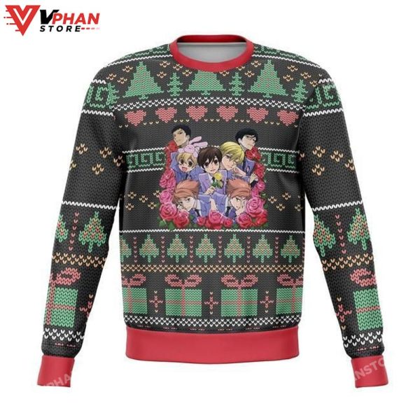 Ouran High School Ugly Christmas Sweater All Over Printed