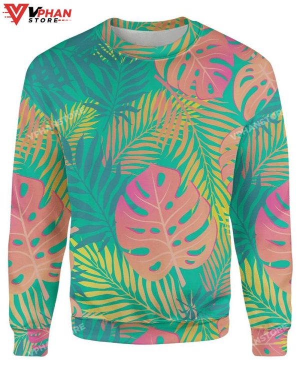 Pastel Tropical Ugly Christmas Sweater All Over Printed