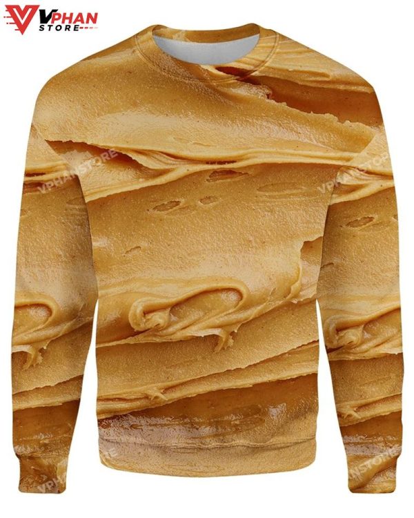 Peanut Butter Ugly Christmas Sweater All Over Printed