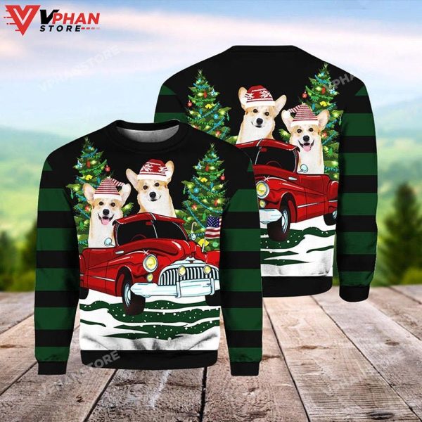 Pembroke Welsh Corgi Dog Christmas, Gifts For Dog Lovers Sweater