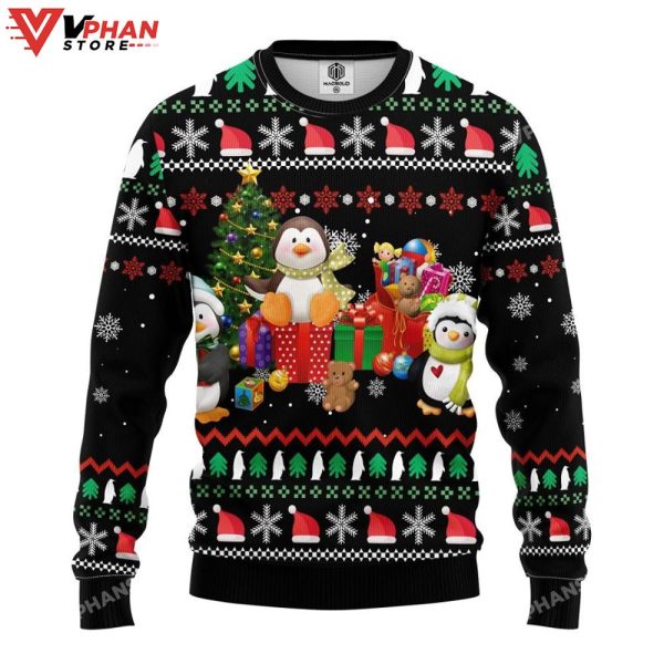 Penguin Cute Ugly Christmas Sweater All Over Printed