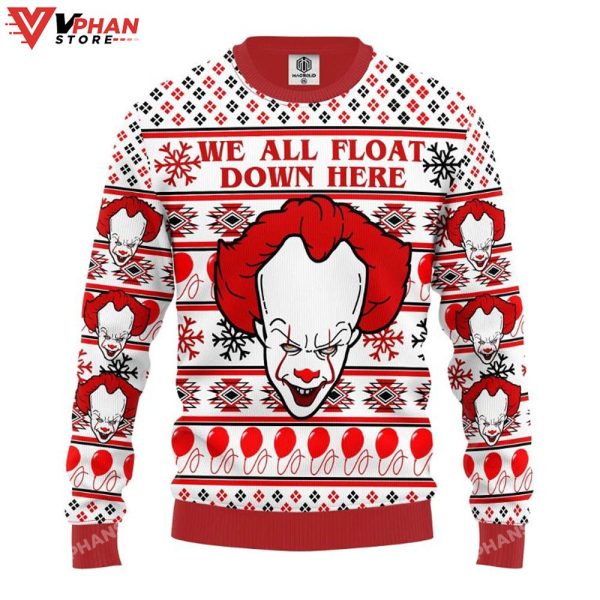 Pennywise Horror Christmas Sweater All Over Printed