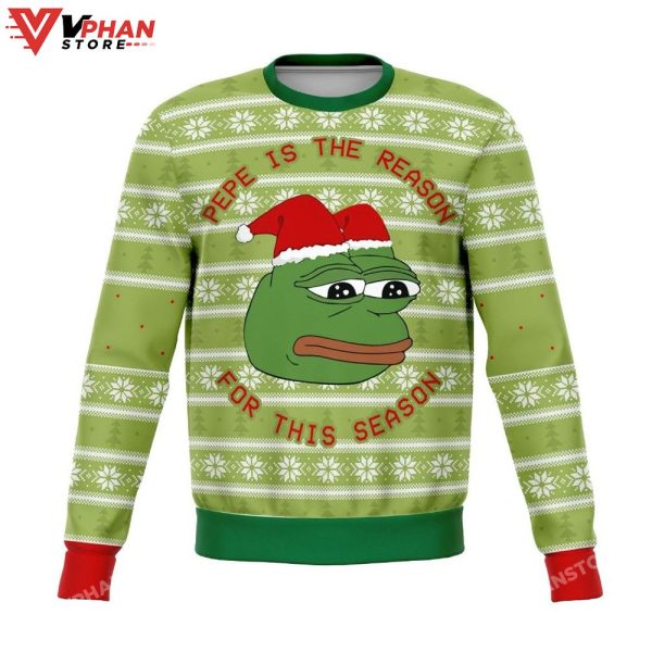 Pepe The Frog Dank Ugly Christmas Sweater All Over Printed