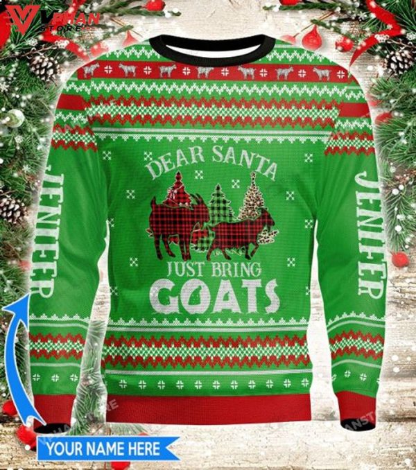 Personalized Christmas A Couple Of Goats Christmas Sweater