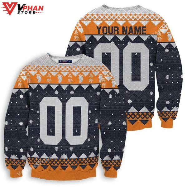 Personalized Karasuno Ugly Christmas Sweater