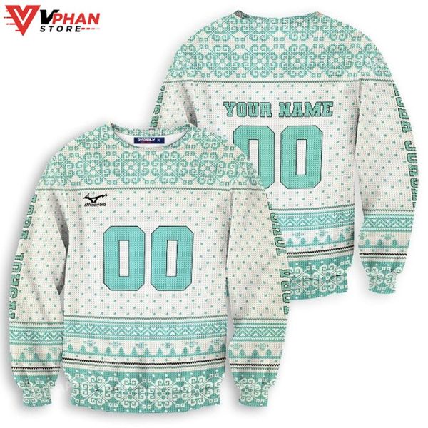 Personalized Team Aoba Johsai Christmas Ugly Sweater All Over Printed