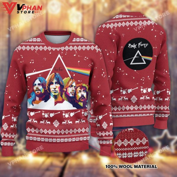 Pink Floyd Band 3D Graphic Ugly Christmas Sweater